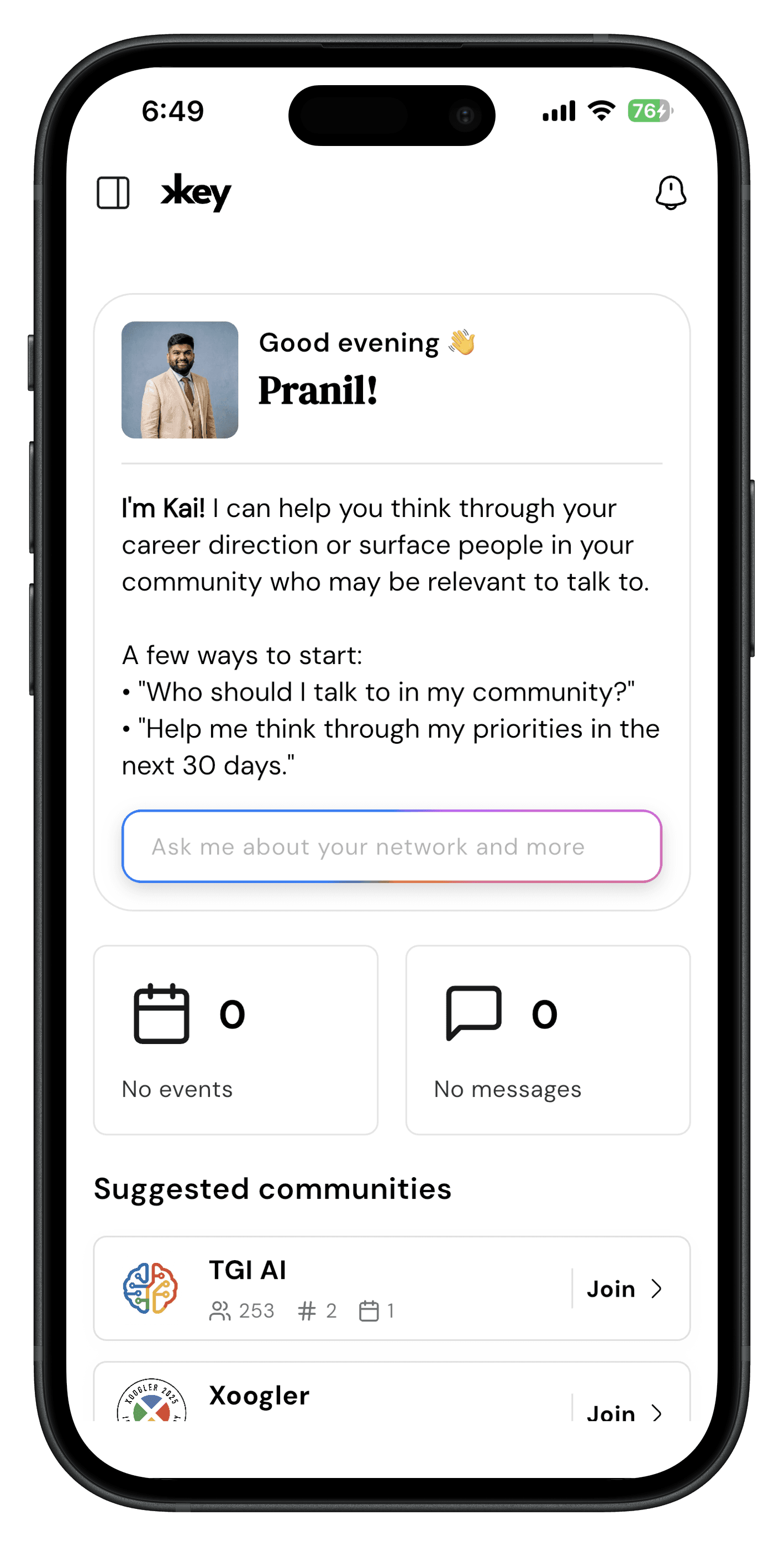 Key - Professional Networking Platform | Pranil Shah